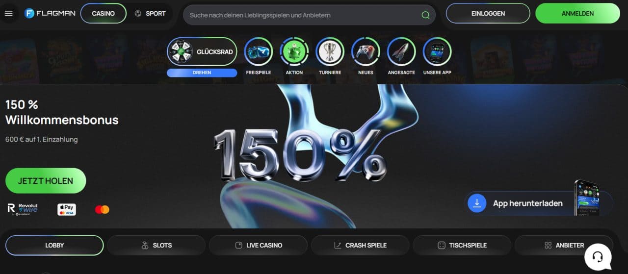 Flagman Casino - 600 € boni