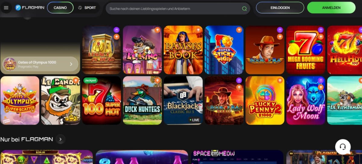 Flagman Casino - 600 € boni image 1